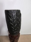 Vintage Hand Carved Wooden Tribal Mask  Wall Decor  19  Long  Unique   Laughing 