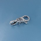 Sterling Silver Double Openings Lily Lobster Claw Clasp Connector  44066