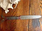 Old Northwest Coast Double Volute Knife Native American Athabaskan 11 3 8 