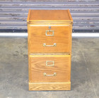 Oak Business Two Drawer File Cabinet W  Keys Office Wood Filing Cabinet