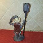 Vintage Cast Iron Monkey Candleholder Candlestick 10 5 