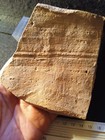 Superb Medieval Templar Fragment Funerary In Clay  monk Hand Of  Cross