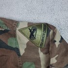 Vintage Military Coat Mens Medium Woodland Camo Combat 80s Army Shirt Jacket