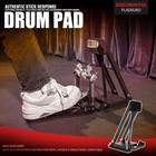 Starfavor  Bass Drum Silent Practice Pad Foldable Kick Pedal Training Black