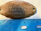 Bronze copper Nameplate Rare Guilford   Wood Horse Co  Carriages Shelburne Falls