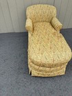 67931  Vintage Upholstered Fainting Couch With Paisley Pattern Fabric