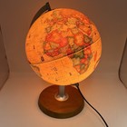 Vintage World Scan Globe A s On Stand Light Up Lamp 1991 Danish Night Light
