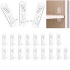 30pcs Clear Plastic Locking Shelf Support Pegs  Self-locking Cabinet Shelf Pins