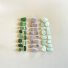 Genuine Beach Sea Glass Sky Blue Purple Bright Teal Surf-tumbled Mendocino Ca
