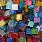 Mixed Color Mosaic Glass Tiles Shine Crystal Pieces Small  Panchromatic 