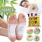 100pcs Artemisia Argyi Foot Pad Patch Herbal Organic Cleansing Detox Pads Care