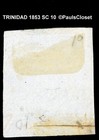Trinidad 1853 Sc 10 Victoria Blue 1p Used No Gum Fine