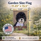 Caroline s Treasures Portuguese Water Dog On Faux Burlap Pine Cones Garden Flag
