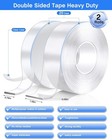 Strong Double Sided Tape Heavy Duty  2 Rolls Removable Two Sided Adhesive Tape 2