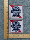 Lot Of 2 Pabst Blue Ribbon Beer Iron On Patches  Free Shipping