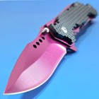 Razor Tactical 8 25  New  Pink Black Honeycomb Spring Assisted Pocket Knife Edc