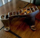 Antique Cast Iron Shoe Shine Stand Boot   Shoe Rest W  Center Star 6 1 4    