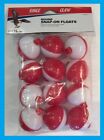 12 Fishing Bobbers Round Floats 1-3 4  Red   White  Snap On  07130-005 New 