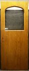 35 5 x89x2 5 Antique Vintage Old Solid Wood Wooden Oak Door Window Beveled Glass