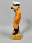 Vintage Hand Carved Wooden Sailor Captain Fisherman Nautical Figure W  Pipe