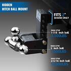 Adjustable Trailer Hitch 2  Receiver Drop Hitch 5 drop rise Tri Ball Truck Hitch