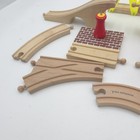 Wooden Train Railway Straight Track Bridge Lot X6 Works W Thomas   Friends Brio