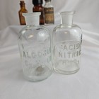 Lot Of 5 Vtg Assorted Bottles Pharmacy Apothecary Medicine Brown Amber Clear