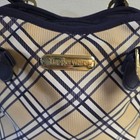 Tupperware Lunch Bag Tote Fall 2017 Plaid Yellow Navy White W  Back Zip Pocket