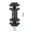 Hot Shoe Adapter Camera Light Mount With Double-end Flash Bracket   Lock Nuts