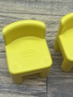 Little Tikes Dollhouse Furniture Chairs Kitchen Yellow Chair Set Of 2 Vintage