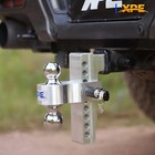 2  Receiver 8  Drop Adjustable Towing Hitch Dual Ball Mount Trailer 12500 Lb