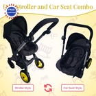 Baby Doll Car Seat Stroller Combo Convertible Adjustable Kids Fits Dolls Play