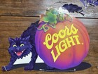 Lot Of 9 1997 Coors Light Beer Halloween Decor Bat Cat Man Cave