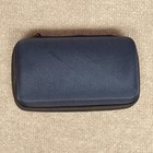 Tumi For Delta Small Navy Blue Zip Pouch Hard Sided Travel Toiletry Bag Amenity