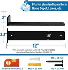12 Pack 12 Inch Heavy Duty Rustic Industrial Floating Shelf Brackets