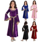 Girls Medieval Renaissance Princess Costumes Velvet Vintage Dress Costume