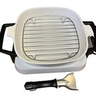 Corning White Coupe Electromatic Skillet Complete Dome Lid  Handle    Wire Rack