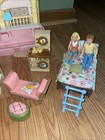 1993 Fisher Price Folding Doll House With Accessories  6364