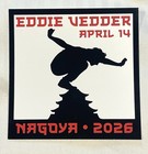 Eddie Vedder Nagoya Japan Sticker Pin Set Forest Hall 4 14 2026 Pearl Jam
