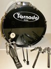 Mapex Tornado 22 x16  Bass Kick Drum W  Matching Foot Pedal   Black Remo Uk Head