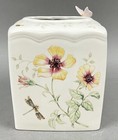 Lenox Butterfly Meadow Square Tissue Box Cover Holder Porcelain Retired Euc