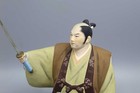 Vintage 1950s Hakata Urasaki Japanese Samurai Doll Hand Painted Clay Figurine