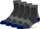 4 Pairs Premium Merino Wool Quarter-ankle Hiking Outdoor Socks Designed In Usa