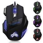 5500 Dpi Gaming Mouse 7 Button Usb Wired Led Breathing Fire Button Laptop Pc