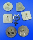 Nasa Mercury Pin Set Of 7 Vtg  80s Enamel Schirra Carpenter Glenn Shepard