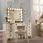 Black Hollywood Vanity Mirror With Lights  15 Dimmable Bulbs  3 Color Lights    