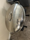 Stainless Steel Oval Roasting Tray With Lid  Two-piece Set  16 X 13 Inch  Silver