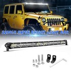 22inch Led Light Bar Spot Flood Combo 2x4  Pod Offroad For Jeep Truck Suv wiring