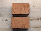 2 Vtg Hebron Brick Embossed Red Clay Bricks Rustic Decor Paperweight Small 4 