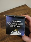 Ultra Pro Game Used Square Baseball Holder Display Case Uv Protection Gold Insc 
